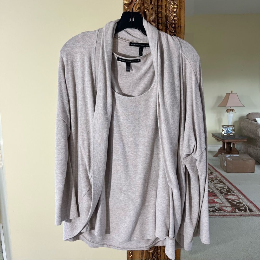 White House Black Market Knit Tank Top & Cardigan Sweater Bundle Small